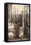Two Women Out Walking with Dogs-null-Framed Stretched Canvas