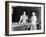 Two women Playing Billiards at Pool Hall Photograph-Lantern Press-Framed Art Print