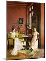 Two Women Reading in an Interior-Jean Georges Ferry-Mounted Giclee Print