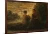 Two Women Seated near a Lake-Ignace Henri Jean Fantin-Latour-Framed Giclee Print