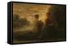 Two Women Seated near a Lake-Ignace Henri Jean Fantin-Latour-Framed Stretched Canvas