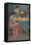 Two Women Sitting at a Table-null-Framed Stretched Canvas