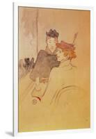 Two Women Sitting in a Cafe-Henri de Toulouse-Lautrec-Framed Giclee Print