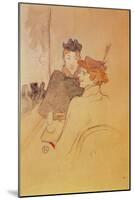 Two Women Sitting in a Cafe-Henri de Toulouse-Lautrec-Mounted Giclee Print