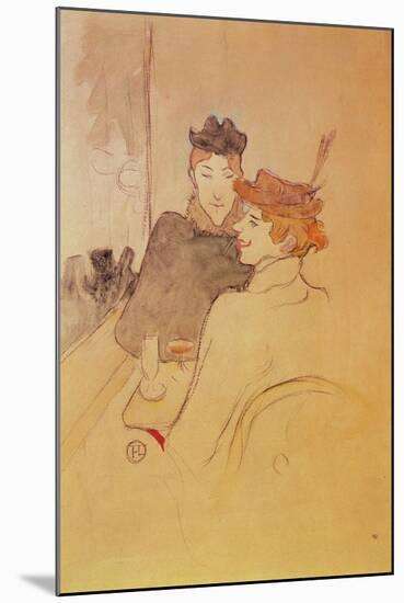 Two Women Sitting in a Cafe-Henri de Toulouse-Lautrec-Mounted Giclee Print