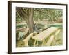 Two Women Sitting in a Garden, 1933-Eric Ravilious-Framed Giclee Print
