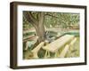 Two Women Sitting in a Garden, 1933-Eric Ravilious-Framed Giclee Print