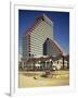 Two Women Talking on the Beach, Opera Tower in the Background, in Tel Aviv, Israel, Middle East-Simanor Eitan-Framed Photographic Print