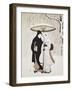 Two Women Walking under Snow-null-Framed Giclee Print