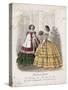 Two Women Wearing the Latest Fashions, 1858-null-Stretched Canvas