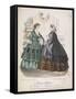 Two Women Wearing the Latest Fashions, 1858-null-Framed Stretched Canvas