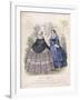 Two Women Wearing the Latest Fashions in a Garden Setting, 1858-null-Framed Giclee Print