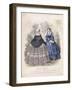 Two Women Wearing the Latest Fashions in a Garden Setting, 1858-null-Framed Giclee Print
