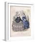 Two Women Wearing the Latest Fashions in a Garden Setting, 1858-null-Framed Giclee Print