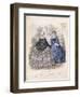 Two Women Wearing the Latest Fashions in a Garden Setting, 1858-null-Framed Giclee Print