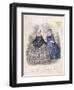 Two Women Wearing the Latest Fashions in a Garden Setting, 1858-null-Framed Giclee Print