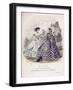 Two Women Wearing the Latest Fashions in an Outdoor Setting, 1860-Jules David-Framed Giclee Print