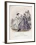 Two Women Wearing the Latest Fashions in an Outdoor Setting, 1860-Jules David-Framed Giclee Print