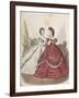 Two Women Wearing the Latest Indoor Fashions, C1850-null-Framed Giclee Print