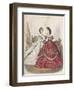 Two Women Wearing the Latest Indoor Fashions, C1850-null-Framed Giclee Print