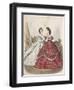 Two Women Wearing the Latest Indoor Fashions, C1850-null-Framed Giclee Print