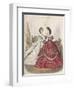 Two Women Wearing the Latest Indoor Fashions, C1850-null-Framed Giclee Print