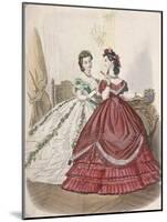 Two Women Wearing the Latest Indoor Fashions, C1850-null-Mounted Giclee Print