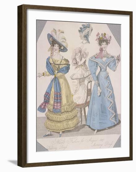 Two Women Wearing Walking Dress and Morning Dress, 1827-Jules David-Framed Giclee Print