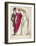 Two Women Wearing Walking Dresses Accompanied by a Man, C1810-W Read-Framed Giclee Print