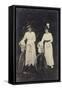 Two Women with Bicycles, Carrying Purses-null-Framed Stretched Canvas
