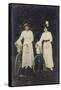 Two Women with Bicycles, Carrying Purses-null-Framed Stretched Canvas