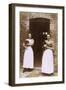 Two Women with Pekingese Dogs-null-Framed Photographic Print