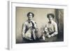 Two Women with Two Little Dogs-null-Framed Photographic Print