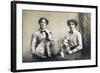 Two Women with Two Little Dogs-null-Framed Photographic Print