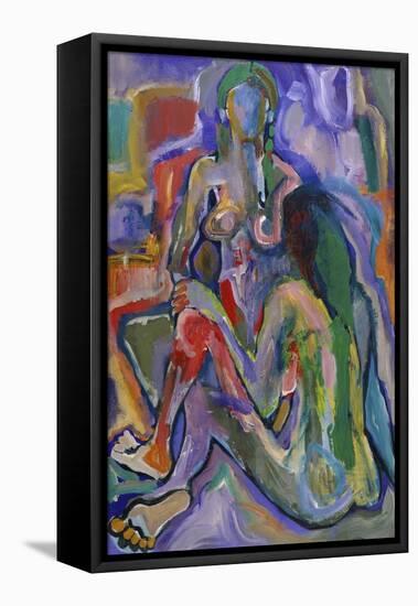 Two Women-Diana Ong-Framed Stretched Canvas