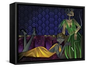 Two Women-Jaleel Campbell-Framed Stretched Canvas