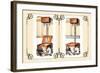 Two Wooden Toilets-null-Framed Art Print