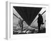 Two Workmen Adding Last Two Strands to Enormous Cables that Supports 6 Lane Golden Gate Bridge-Peter Stackpole-Framed Photographic Print