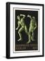 Two Wrestlers. Germany 1916 Berlin Olympic Games Poster Stamp, Unused-null-Framed Giclee Print