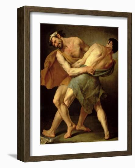 Two Wrestlers-Cesare Francazano-Framed Giclee Print