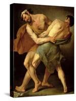 Two Wrestlers-Cesare Francazano-Stretched Canvas