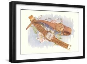 Two Wrist Watches-null-Framed Art Print