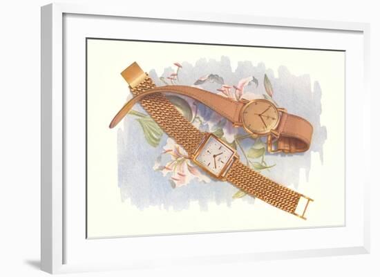 Two Wrist Watches-null-Framed Art Print