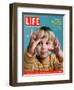 Two-year-old Bradley Pickren using baby sign language to communicate, February 25, 2005-Gabrielle Revere-Framed Photographic Print