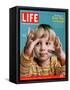 Two-year-old Bradley Pickren using baby sign language to communicate, February 25, 2005-Gabrielle Revere-Framed Stretched Canvas