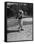 Two Year Old Golfer Bobby Mallick Taking a Swing-Al Fenn-Framed Stretched Canvas