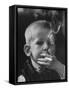 Two-Year-Old Smoking-null-Framed Stretched Canvas