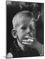 Two-Year-Old Smoking-null-Mounted Photographic Print