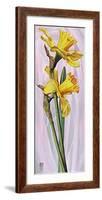 Two Yellow Daffodils-Maya Nishiyama-Framed Art Print