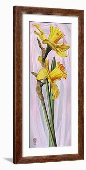 Two Yellow Daffodils-Maya Nishiyama-Framed Art Print